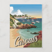 Cascais Portugal Vintag Postkarte (Vorderseite)