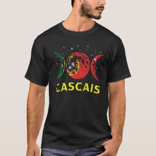 Cascais Portugiesische Stadt Retro Portugal-Flagge T-Shirt