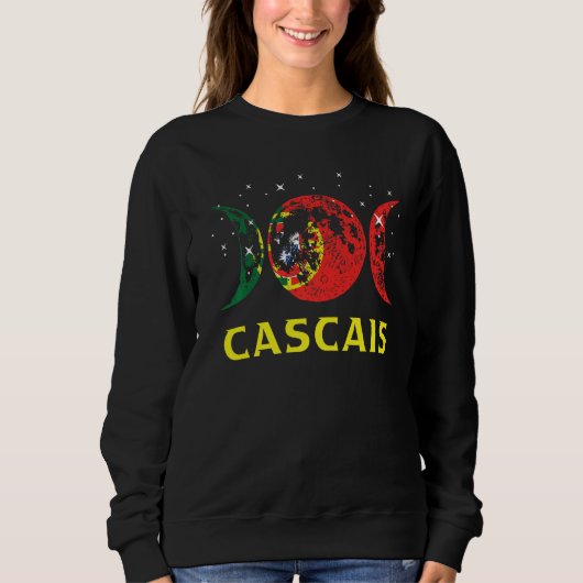 Cascais Portuguese City Retro Portugal Flag Sweatshirt (Vorderseite)