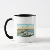Casco Bay Blick auf das Leuchtturm Portland Head Tasse (Links)