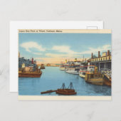 Casco Bay Fleet, Wharf, Portland, Maine Postkarte (Vorne/Hinten)