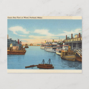 Casco Bay Flotte, Kai, Portland, Maine Postkarte