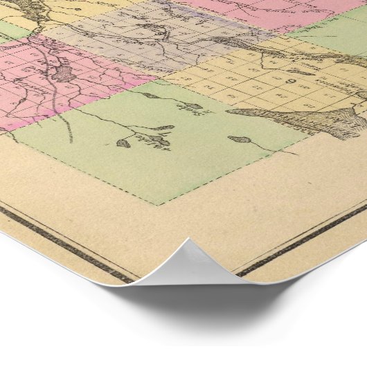 Casco Bay Karte Poster (Ecke)