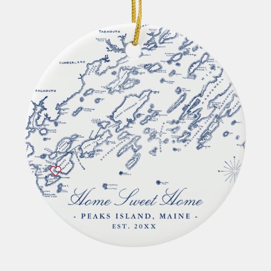 Casco Bay Maine Ornament - Zuhause Sweet Zuhause (Vorne)