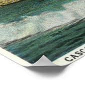 Casco Bay, MaineShip in der Bucht bei Sunrise Poster (Ecke)