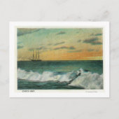 Casco Bay, MaineShip in der Bucht bei Sunrise Postkarte (Vorderseite)