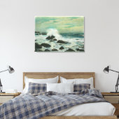 Casco Bay, MaineSurf und Beach Rocks Leinwanddruck (Insitu (Schlafzimmer))