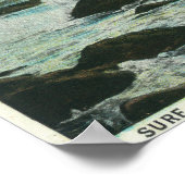 Casco Bay, MaineSurf und Beach Rocks Poster (Ecke)