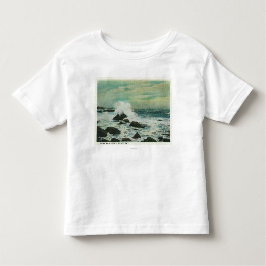 Casco Bucht, MaineSurf und Strand-Felsen Kleinkind T-shirt (Vorderseite)