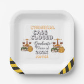 Case Closed Graduation Funny Criminal justice Pappteller (Vorderseite)