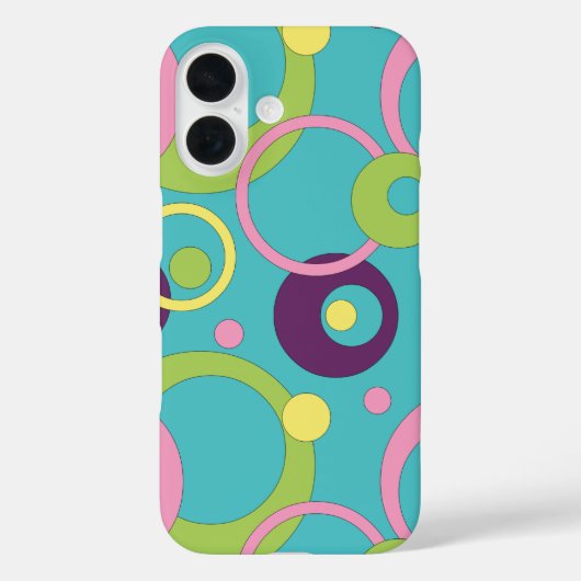 Case für das Handy von Funky Blue Circles (Rückseite)