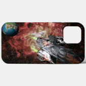 Case für das iPhone Case "Erde und Raketen" (Rückseite (Horizontal))