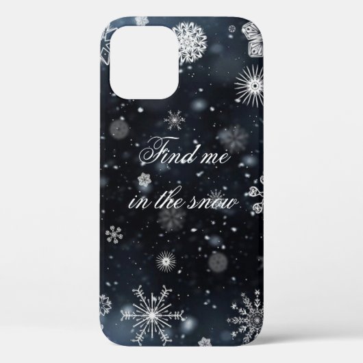 Case für das iPhone Case im Winter-Schneeflocken (Rückseite)