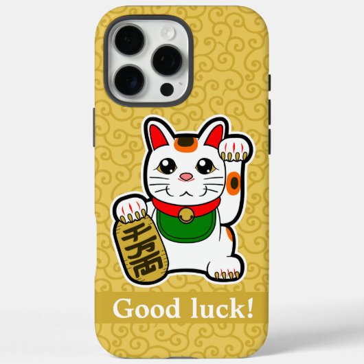 Case für das iPhone "Japanese Lucky Cat" (Rückseite)