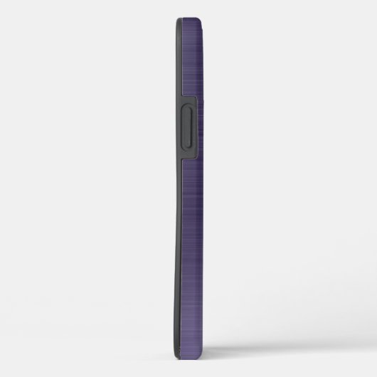 Case für das iPhone mit lila Metallic Monogram (Rückseite / Rechts)