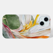 Case für iPhone 15 - Exotische Wasserfarben-Blume (Rückseite (Horizontal))