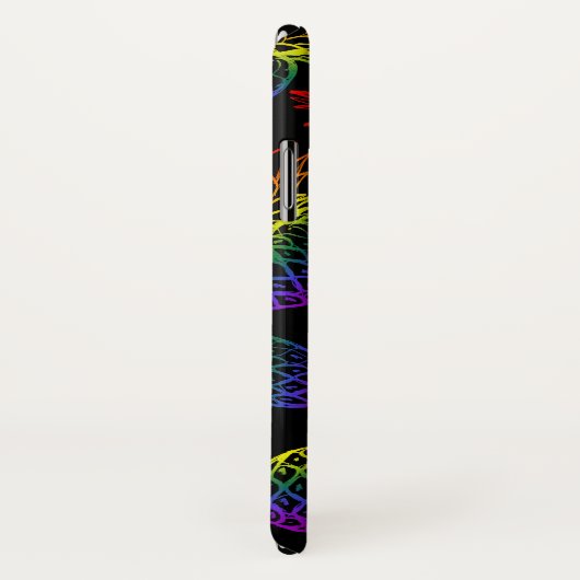 Case für iPhone/iPad mit Regenbogenananas. (Hinten/Rechts)