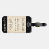 Case Luggage Tag der Musikerin Viola Instrument Gepäckanhänger (Rückseite horizontal)
