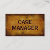 Case Manager Antike Visitenkarte (Vorderseite)