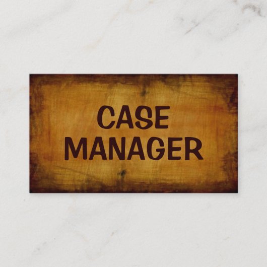 Case Manager Antike Visitenkarte (Vorderseite)