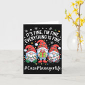 Case Manager Gnome Everything Is Fine Funny Christ Karte (Gelbe Blume)