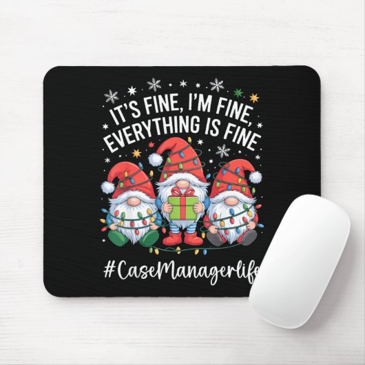 Case Manager Gnome Everything Is Fine Funny Christ Mousepad (Mit Mouse)