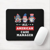 Case Manager Gnomes 4. Juli American Flag USA Mousepad (Mit Mouse)