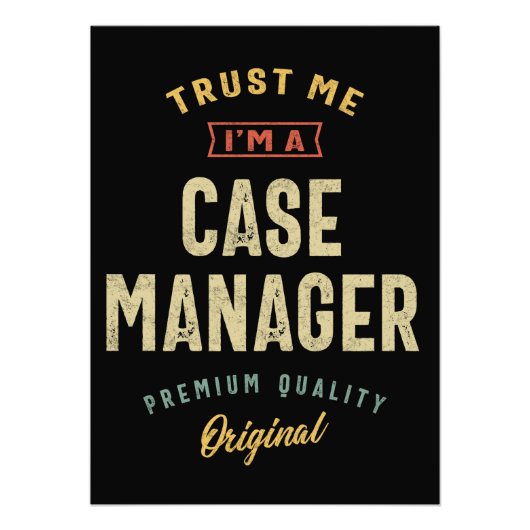 Case Manager Job Titel Männer Frauen Geschenk Fotodruck (Vorne)