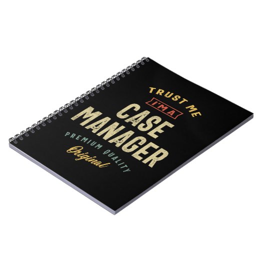 Case Manager Job Titel Männer Frauen Geschenk Notizblock (Linke Seite)