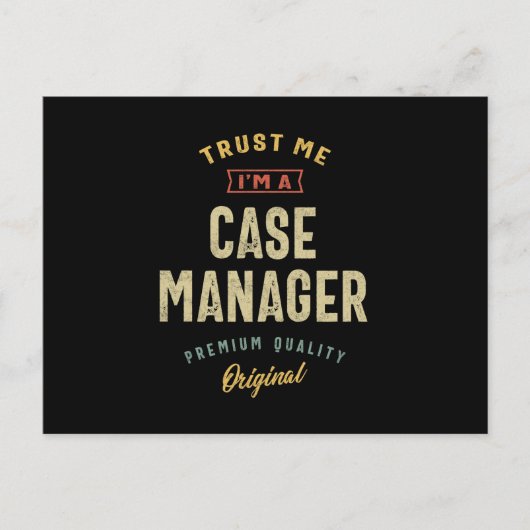 Case Manager Job Titel Männer Frauen Geschenk Postkarte (Vorderseite)