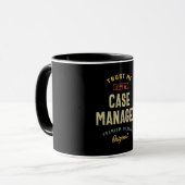 Case Manager Job Titel Männer Frauen Geschenk Tasse (Vorderseite Links)