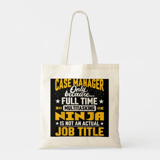 Case Manager Job Title - Funny Case Director CEO Tragetasche (Rückseite)