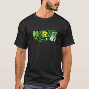 Case Manager Nurse St Patricks Day Liebe Stethosco T-Shirt
