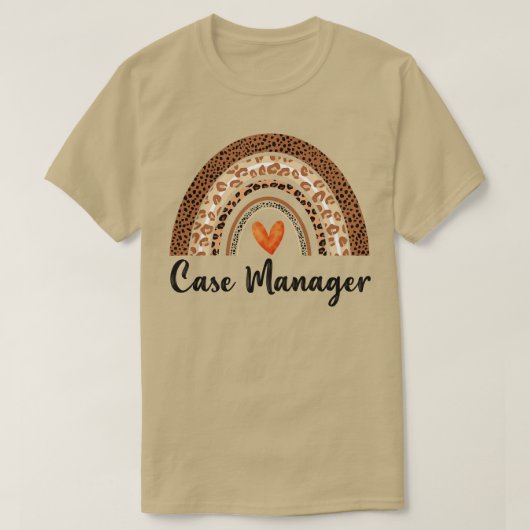 Case Manager Rainbow Leopard Geschenk 3 T-Shirt (Design vorne)