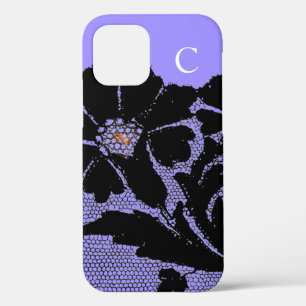 CASE-MATE ANTIKE SCHWARZES SPITZENMUSTER DIY INITI iPhone HÜLLE