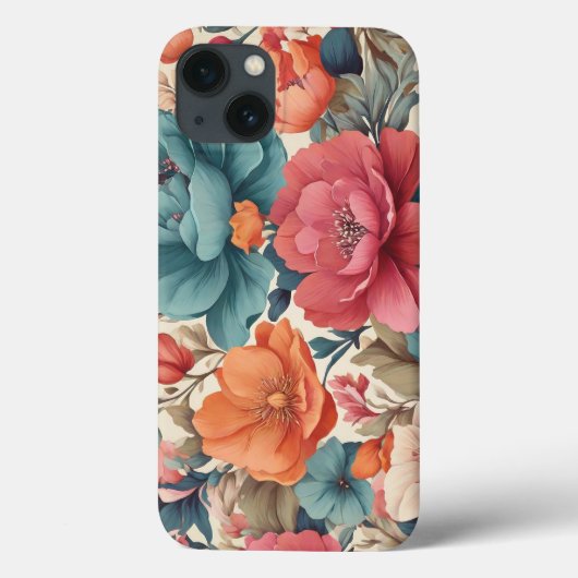 Case-Mate, Apple iPhone 13, Florals Muster Case-Mate iPhone Hülle (Rückseite)