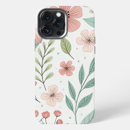 Case-Mate Barely There – Florales Design für iPhone Hülle (Rückseite)