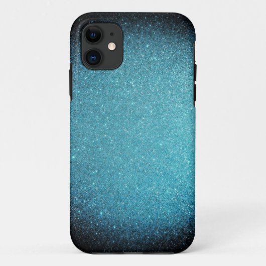 Case-Mate-Fall-blauer Glitzer-Hipster-Kontrast Case-Mate iPhone Hülle (Rückseite)