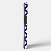 Case-Mate iPho: Navy-Blue-White-Diamant-Muster iPhone Hülle (Rückseite / Rechts)