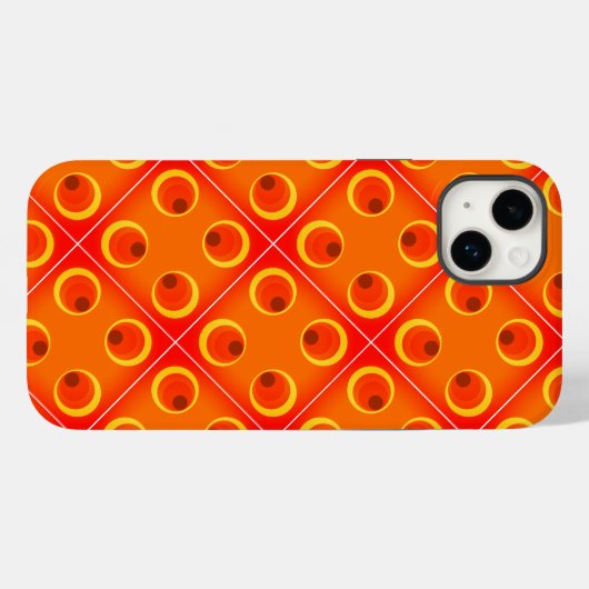 Case-Mate iPhone 1970 in Retro-Orange Hülle (Rückseite (Horizontal))