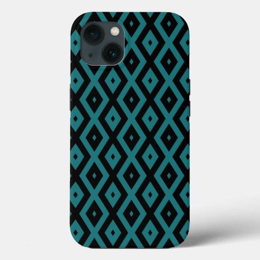 Case-Mate iPhone aquamarin und schwarz Hülle (Rückseite)