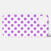 Case-Mate iPhone-Fall von Lilac und white polka do iPhone Hülle (Rückseite (Horizontal))