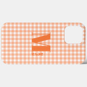 Case-Mate iPhone-Gehäuse für orange Gingham iPhone Hülle (Rückseite (Horizontal))