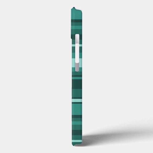 Case-Mate-iPhone mit aquamarinen Streifen in Monog Case-Mate iPhone Hülle (Rückseite / Links)