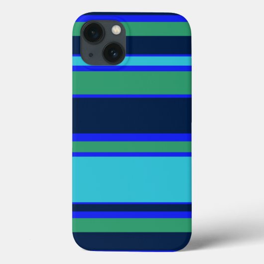 Case-Mate iPhone mit blauem und grünem Streifen Hülle (Rückseite)