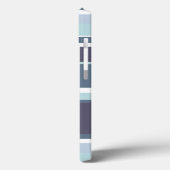 Case-Mate iPhone mit blaugrauen Streifen Hülle (Rückseite / Links)