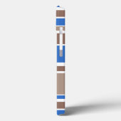 Case-Mate iPhone mit braunen und blauen Streifen Hülle (Rückseite / Links)
