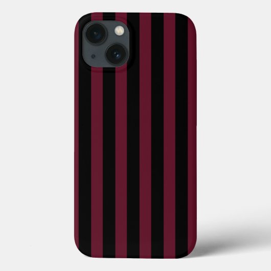 Case-Mate iPhone mit burgundy und schwarzen Streif Hülle (Rückseite)