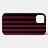 Case-Mate iPhone mit burgundy und schwarzen Streif Hülle (Rückseite (Horizontal))