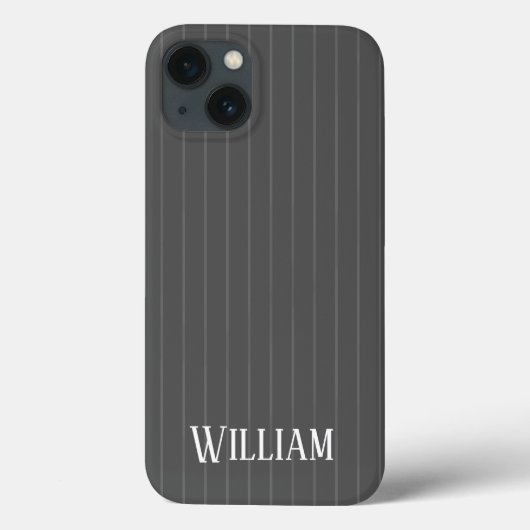 Case-Mate iPhone mit personalisiertem grauem Nadel Hülle (Rückseite)